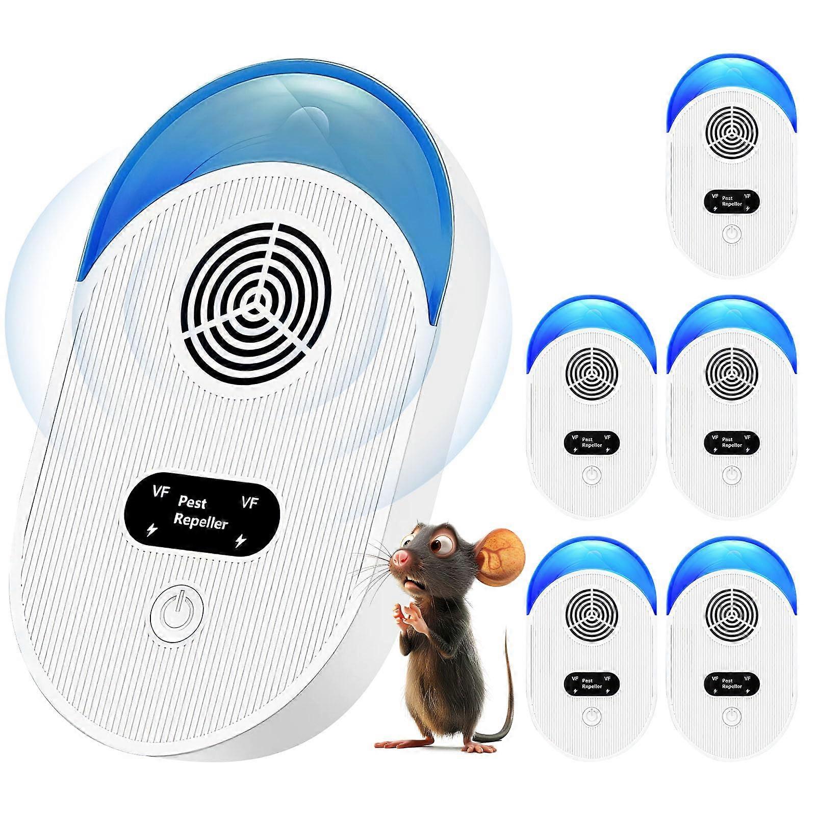 Ultrasonic Pest Repeller 6 Pack Plugin Electronic Rodent and Insect Control with Dual Mode