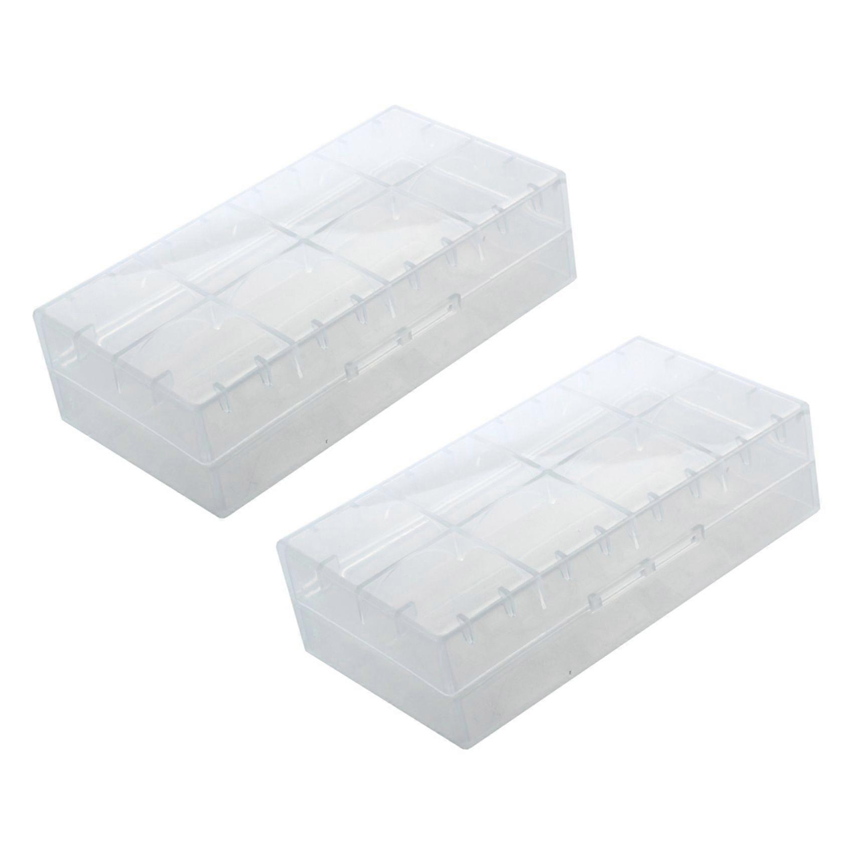 2X Box for 18650 Battery Transparent Battery Holder