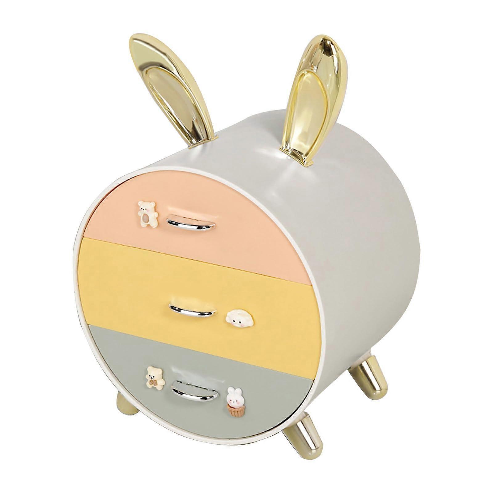 Rainbow Desk Organizer with Drawers, MultiPurpose Makeup Storage for Office and Home