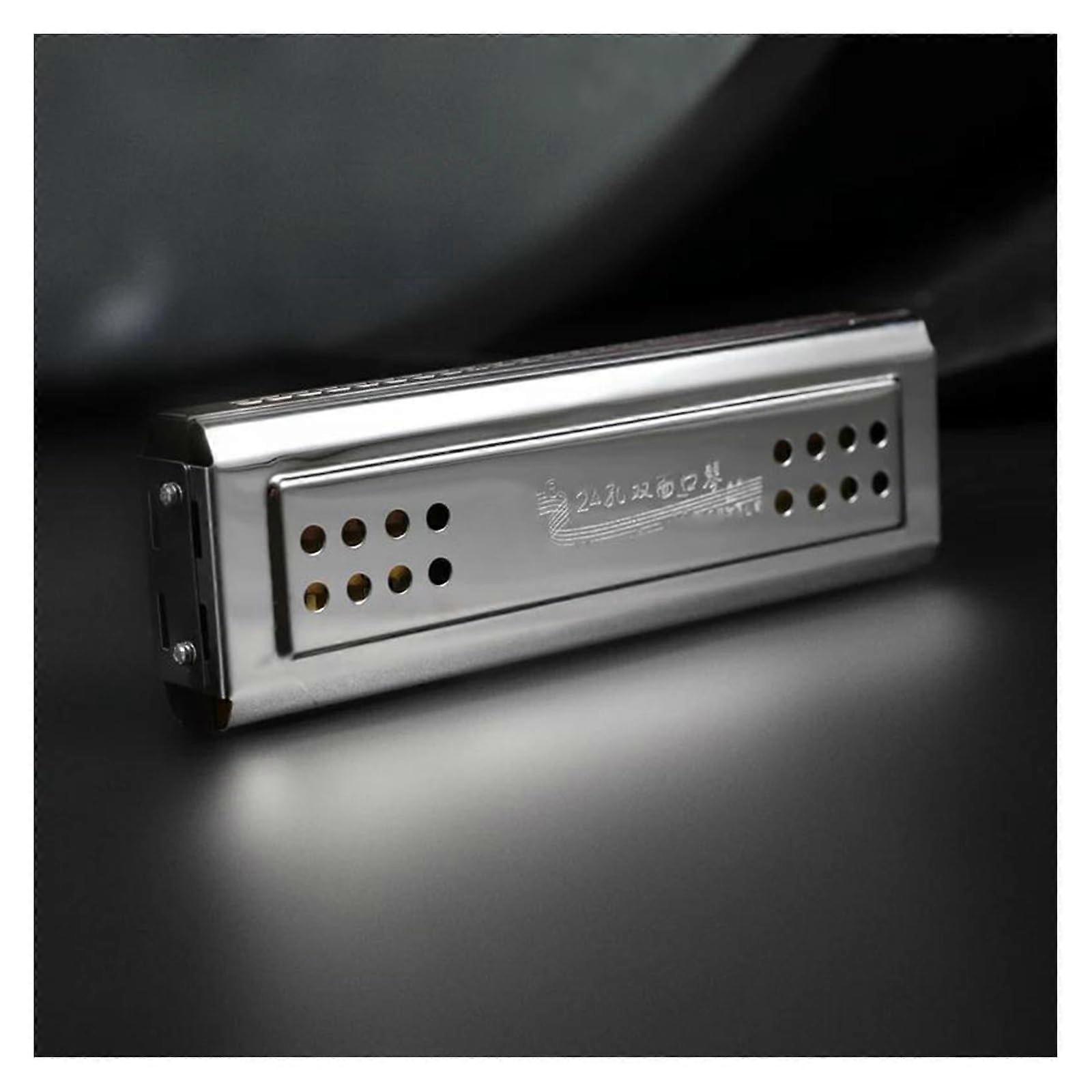 24 Hole Double Sided Harmonica for Beginners Adults Polyphonic Diatonic Musical Instrument