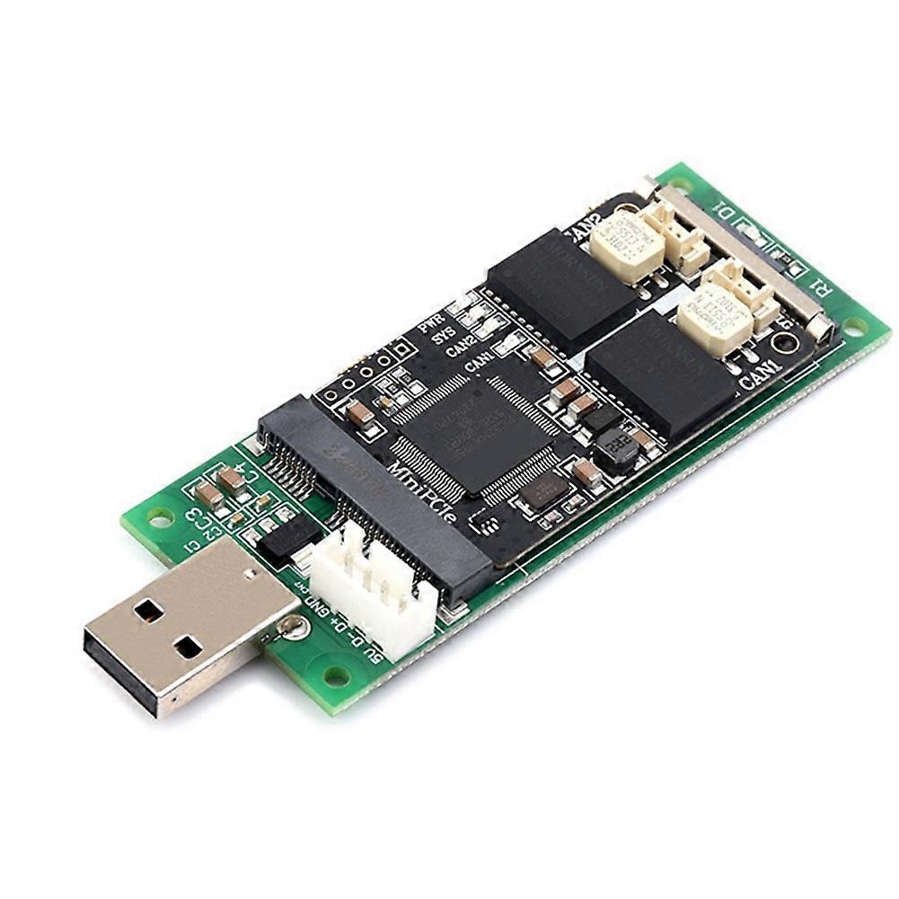 2CH MiniPCle CAN Adapter Card Multiple CAN Protocols USB to CAN Expansion Board with Decoding Analysis Function