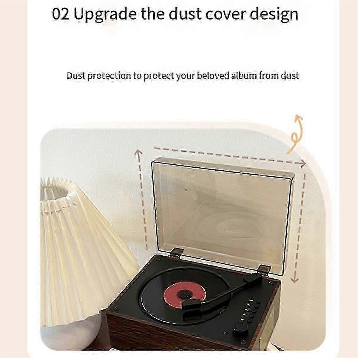 Portable Rechargeable Retro CD Player with Bluetooth 5.0, USB/AUX Input, Wireless Music Player