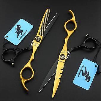 Professional Hair Cutting Scissors Set 6 Inch Stainless Steel Barber Shears with Razor Sharp Blades