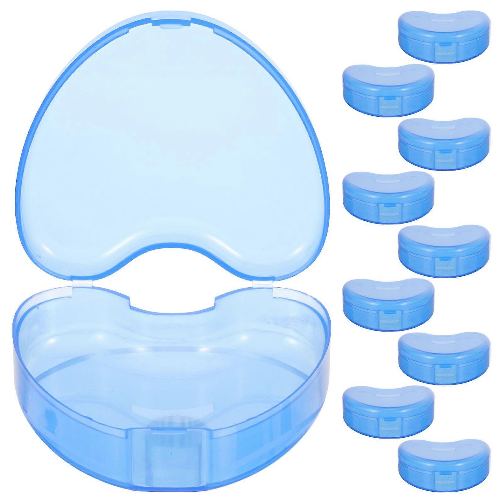 Retainer Holder Teeth Aligner Case for Storage 10Pcs Sky-Blue PP Material
