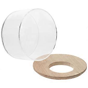Hamster-Sandbadbehälter für den Heimgebrauch, transparentes Acryl und Holz
