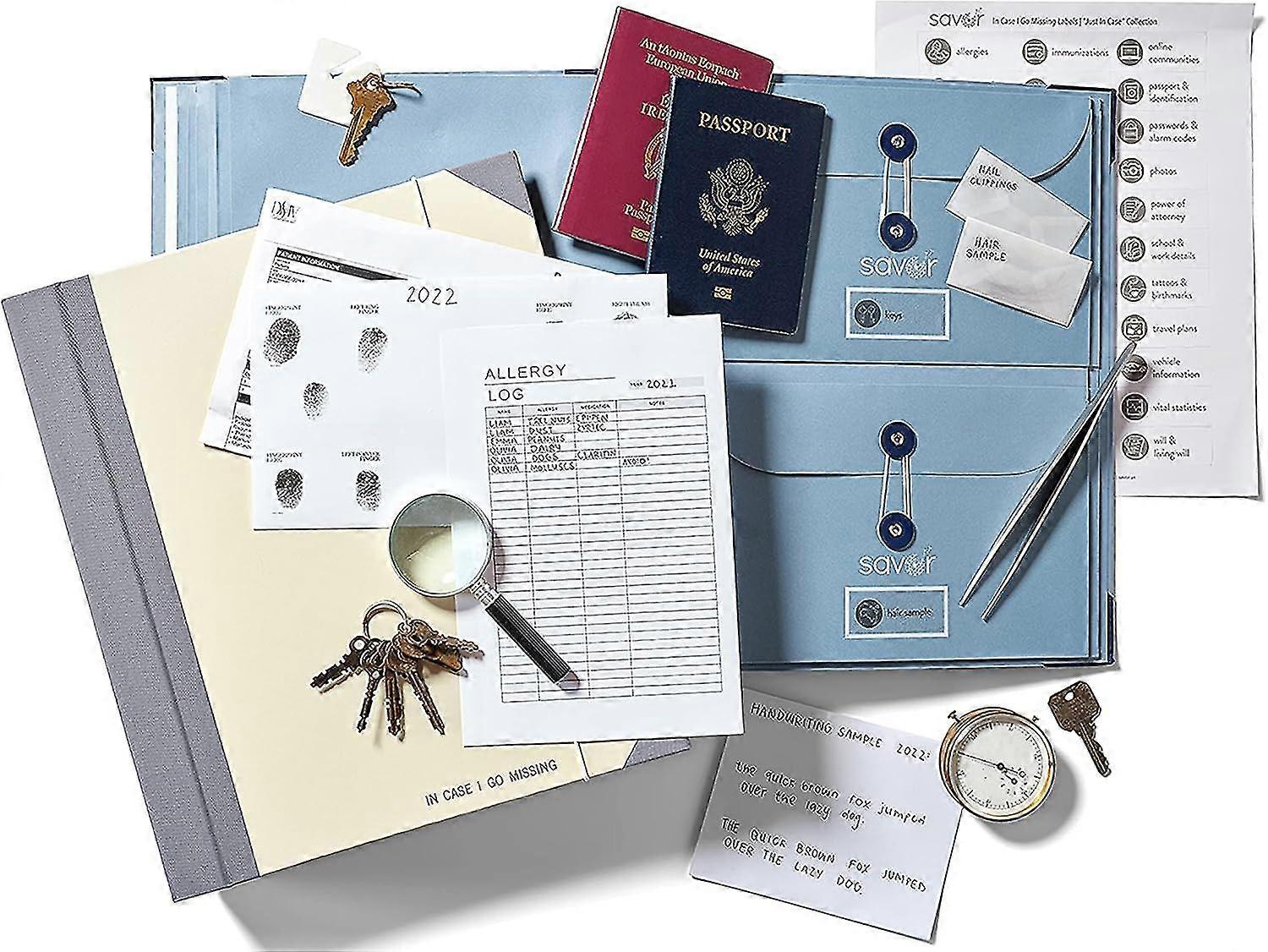 in Case I Go Missing Binder,Document Organizer for Important Papers, Plan Binder