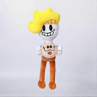 Bryson und Ham – Niedliches, weiches Cartoon-Plüschtier als Geburtstagsgeschenk für Kinder, Dekorationspuppe (35 cm) mit einem Schinken in der Hand.