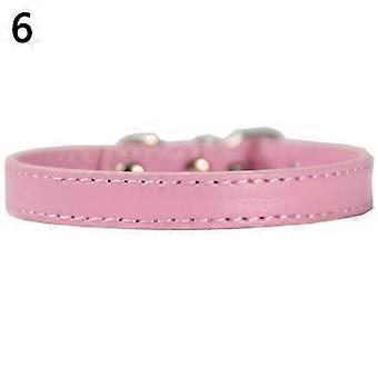 Modieuze verstelbare halsband van imitatieleer in effen kleur voor honden en katten