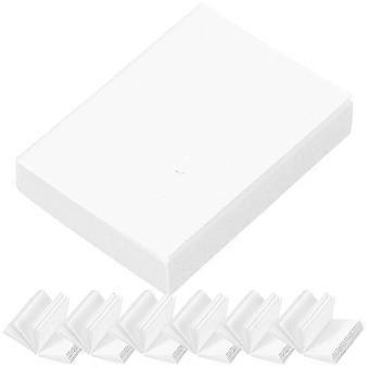 50 Miniatur-Bücher für Puppenhäuser, Set mit winzigen weißen Papierornamenten