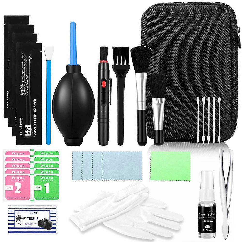 Comprehensive Camera Lens Cleaning Kit for DSLR & Mirrorless - , - Includes Tools & Bag