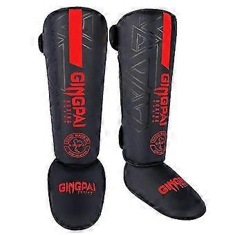 1 Pair Pu Leather Boxing Shin Guards Ankle Protector Mma Muay Thai Training Leg Warmers Light Kicking Shin Pads