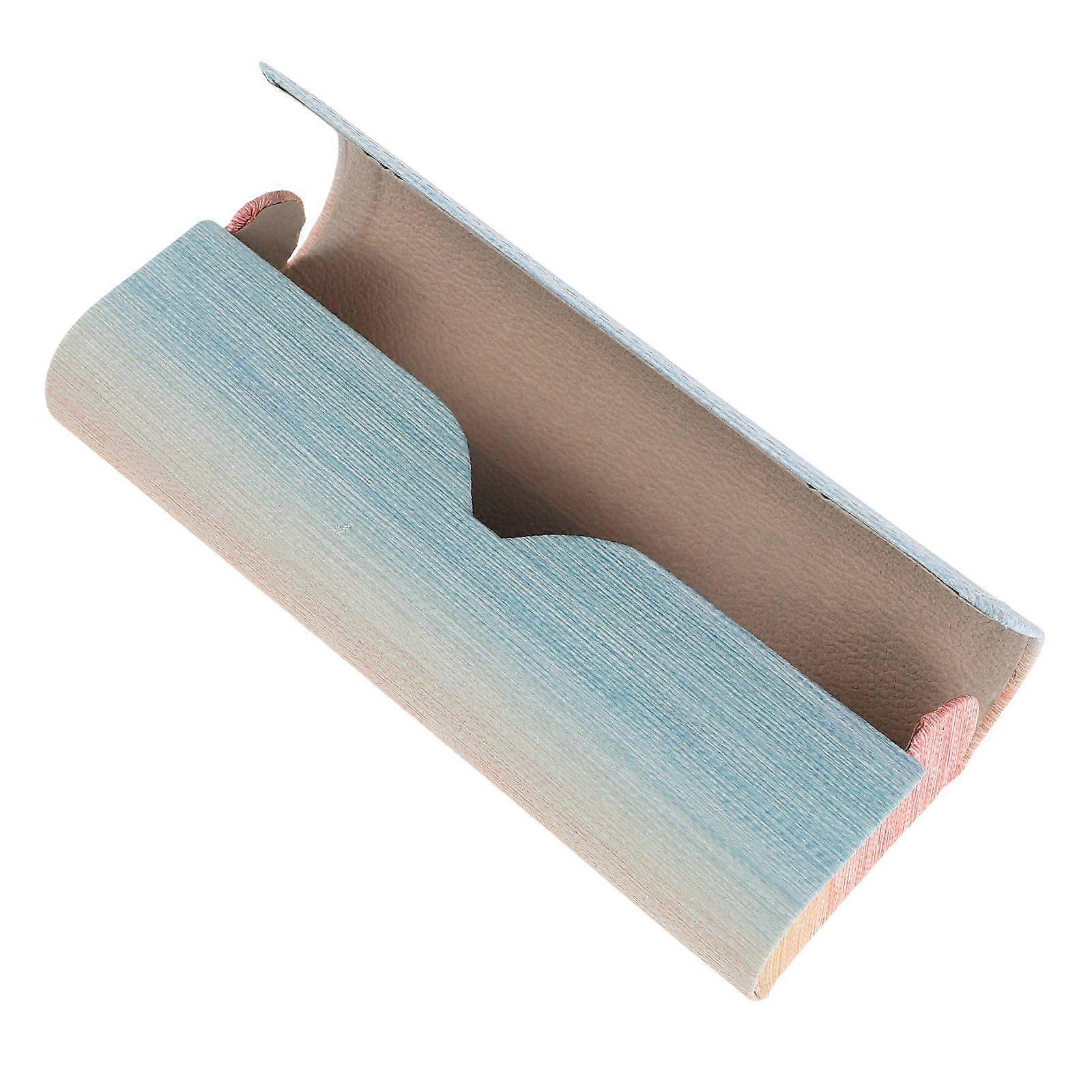 Rainbow Gradient Eyeglass Case PU Material for Eyeglasses 3Pcs Protective Set