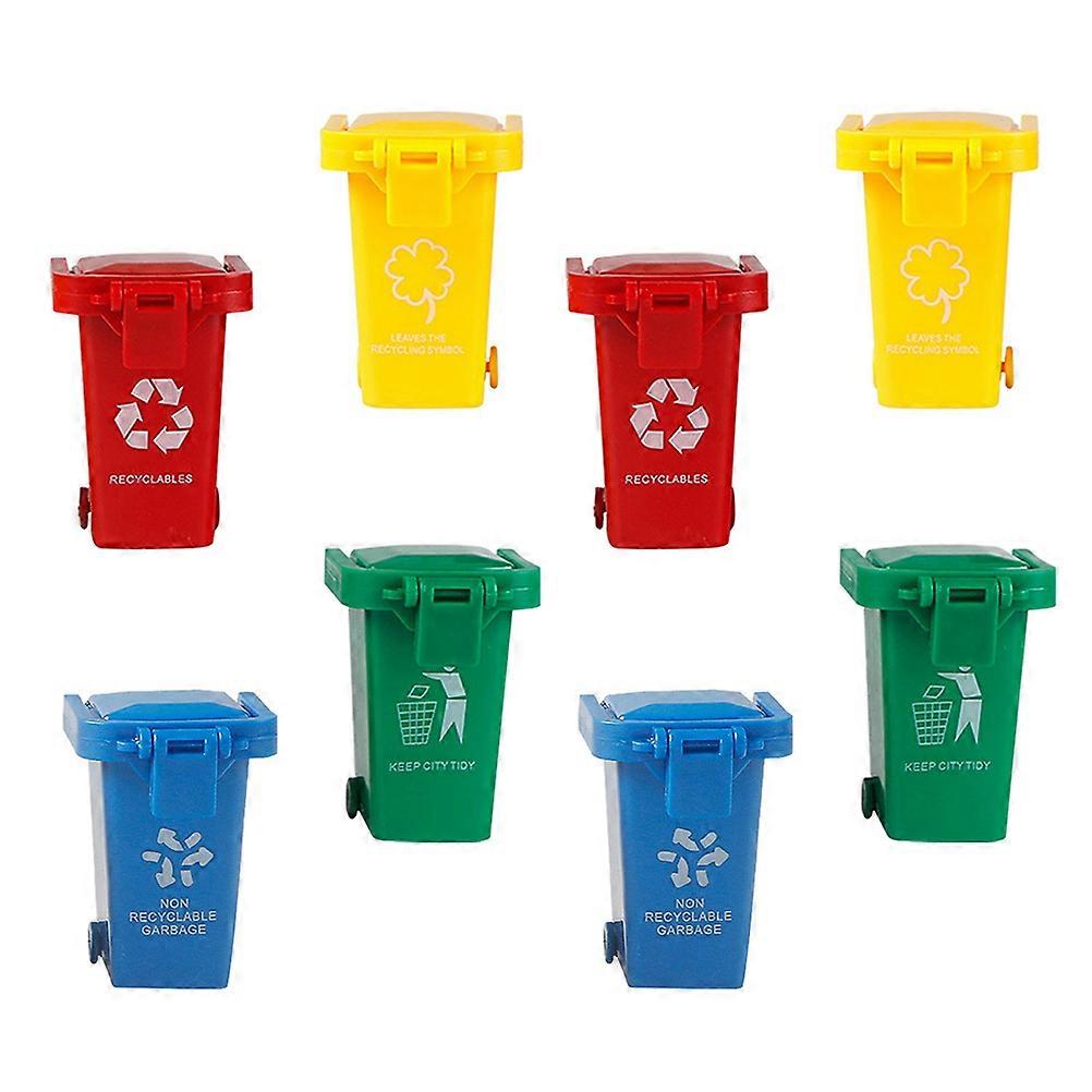 Garbage Plastic Push Trash for Kids 8Pcs Playing Set