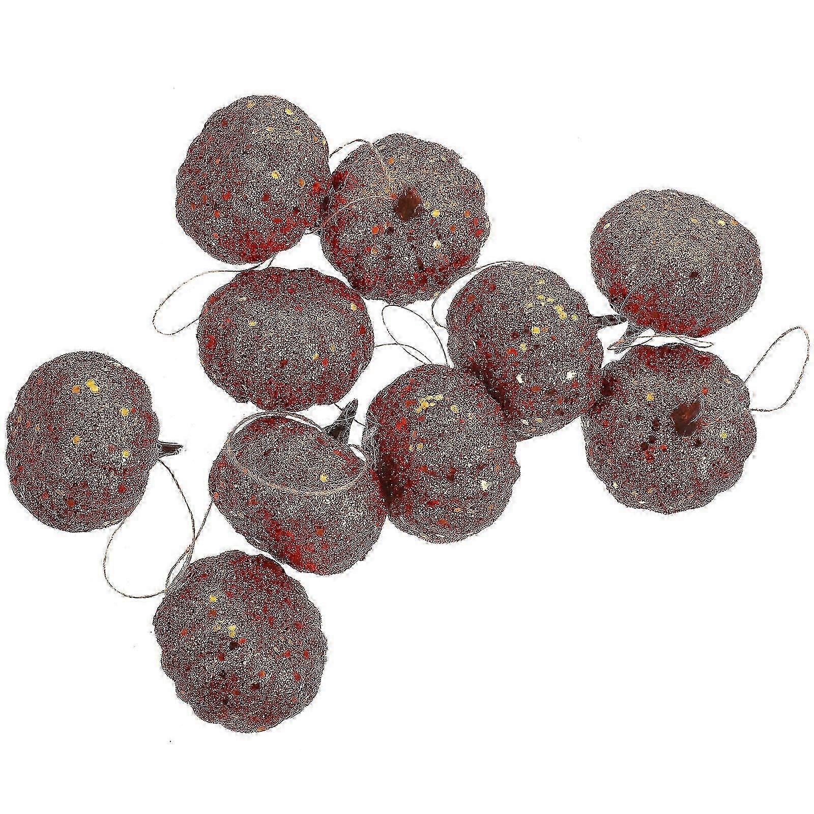 Halloween Foam Pumpkins Decorations 10Pcs Orange Set