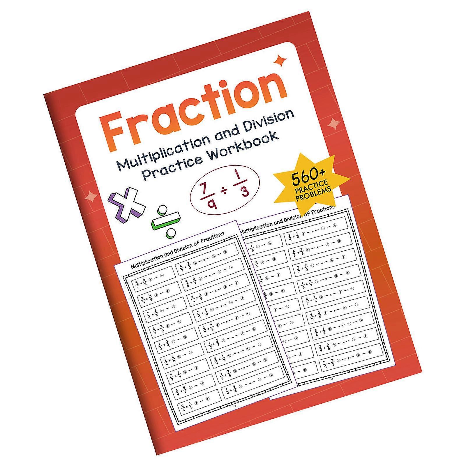 Elementary Middle School Math Workbook Friendly Materials Multiplication Division Drills Practical Math Practice Book Multicolor