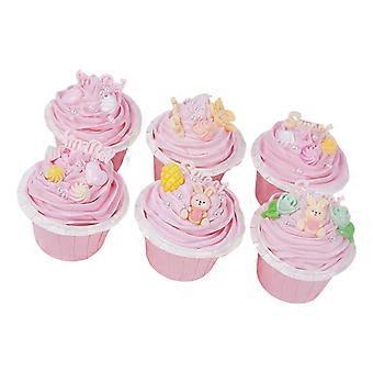 Case delle bambole con dolci decorativi dettagliati, simulazione di cupcake, accessori in PU, mini cibo per giochi di ruolo e collezionismo pinkcupcake1
