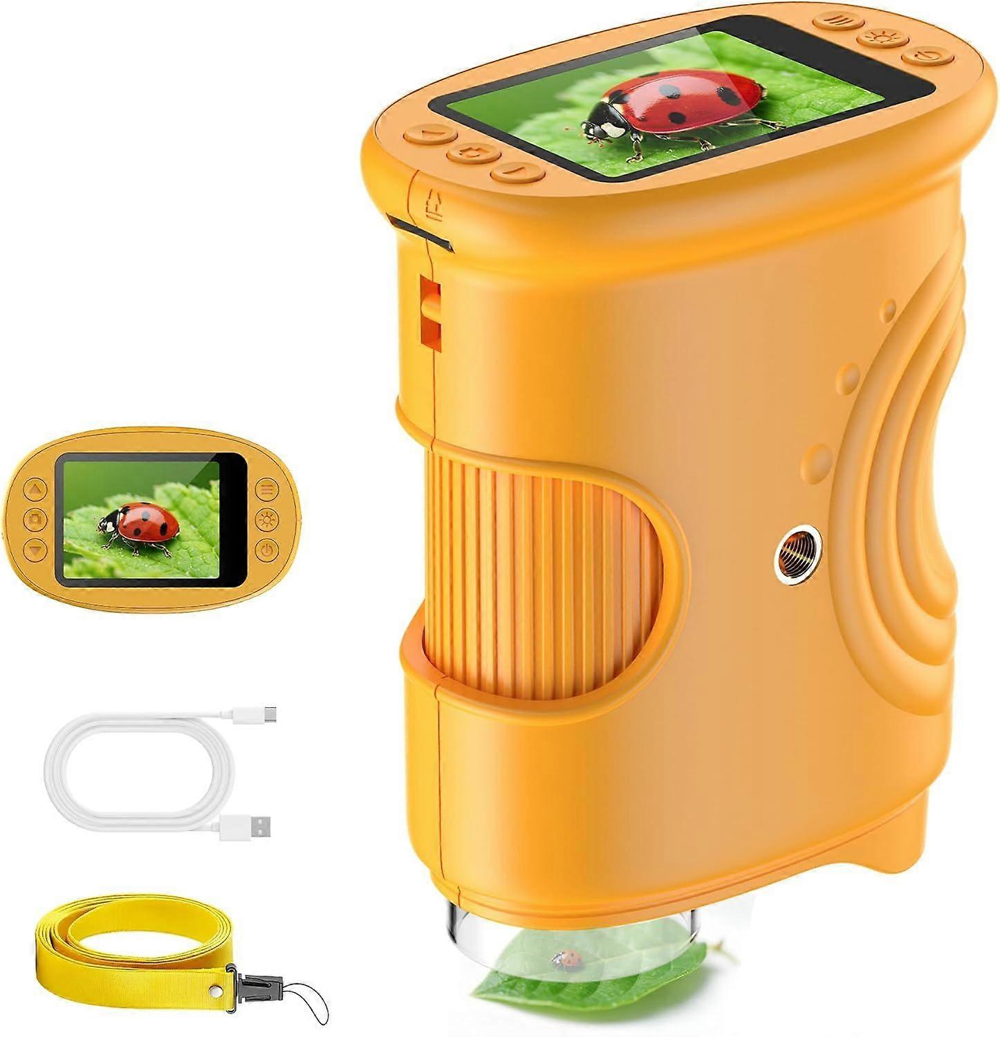 Microscope  1000x Digital Handheld Microscope for Kids  Portable Mini Microscope