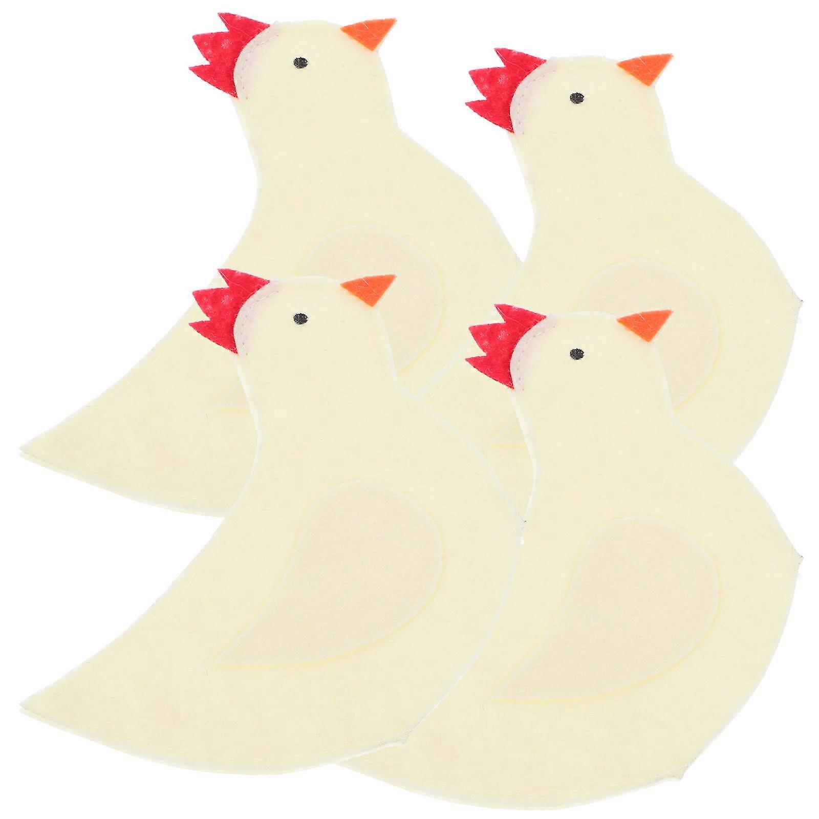 4pcs Easter Egg Covers Chicken Shaped Egg Bags Egg Pouches Easter Egg Warm Covers