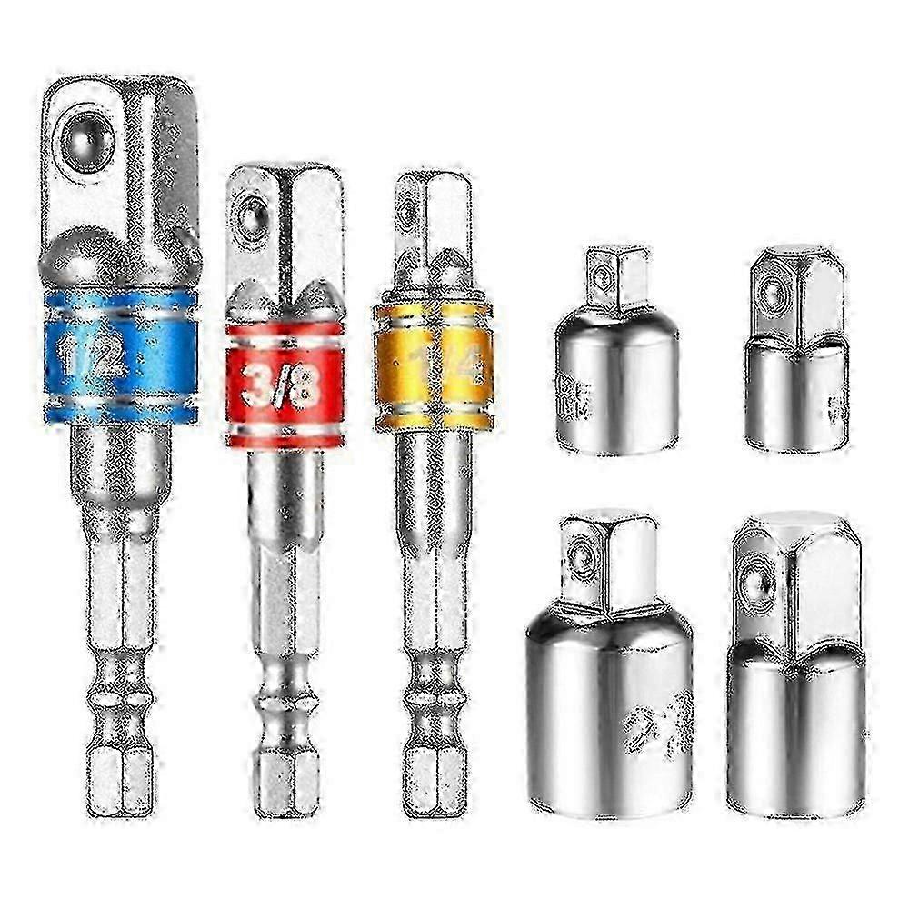 Hex Bits Reducer Connecting Socket Adapter compatible with 1/2" 3/8" 1/4" Ratchet/socket Wrench Tools