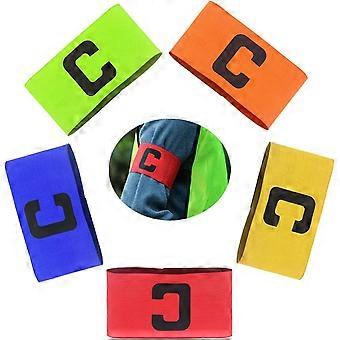5 Piece Unisex Captain Armbands C Captain Armbands Multicolor Adjustable Sports Captain Armbands for Hockey Soccer Multiplayer Ball Games