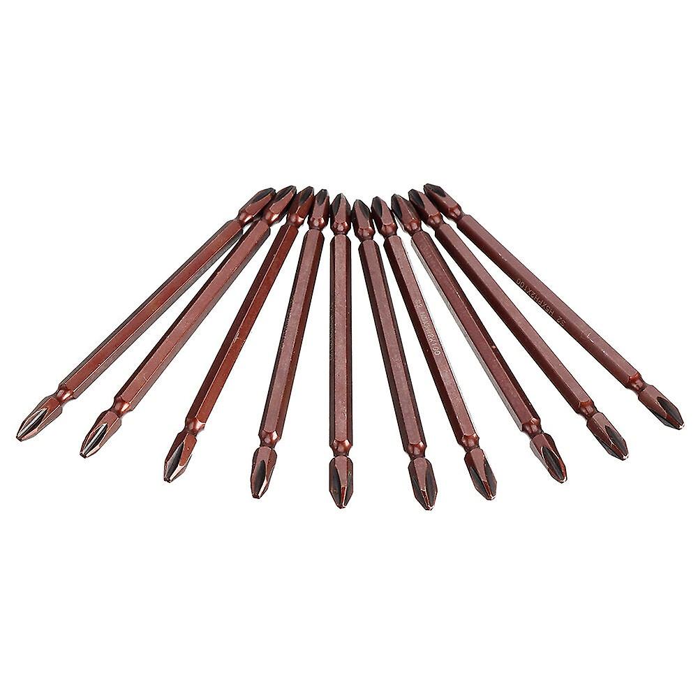 10Pcs S2 100mm 150mm Screwdriver Bit Magnetic Double End Ph2 Drill Head Screwdriver Bit