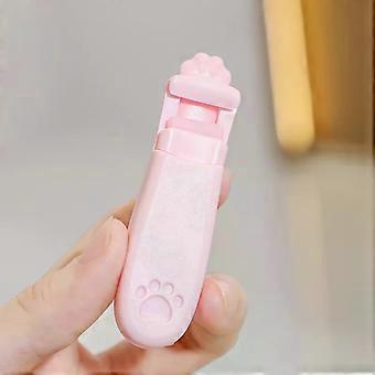 Cute Cat Paw Shape Eyelash Curler Wide Angle Partial Lash Applicator Segmented Curling Eyelash Applicator Mini Eyelash Tweezer