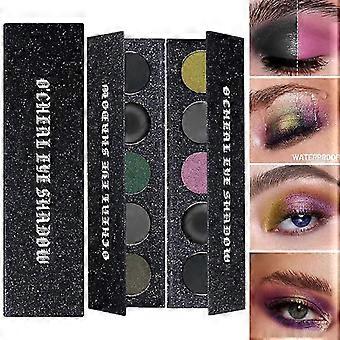 Black Smokey Eyeshadow Palette Makeup, 5 Colors Gothic Eye Shadow Palette For Women, Long Lasting, Waterproof and Blendable, Highly Pigmented