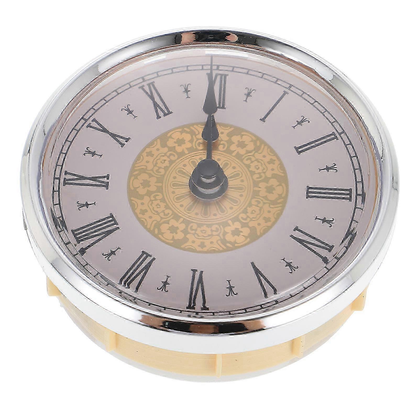 Retro Style Small Clock Creative Clock Replacement Round Inlaid Clock Decorative Clock Supply Multi
