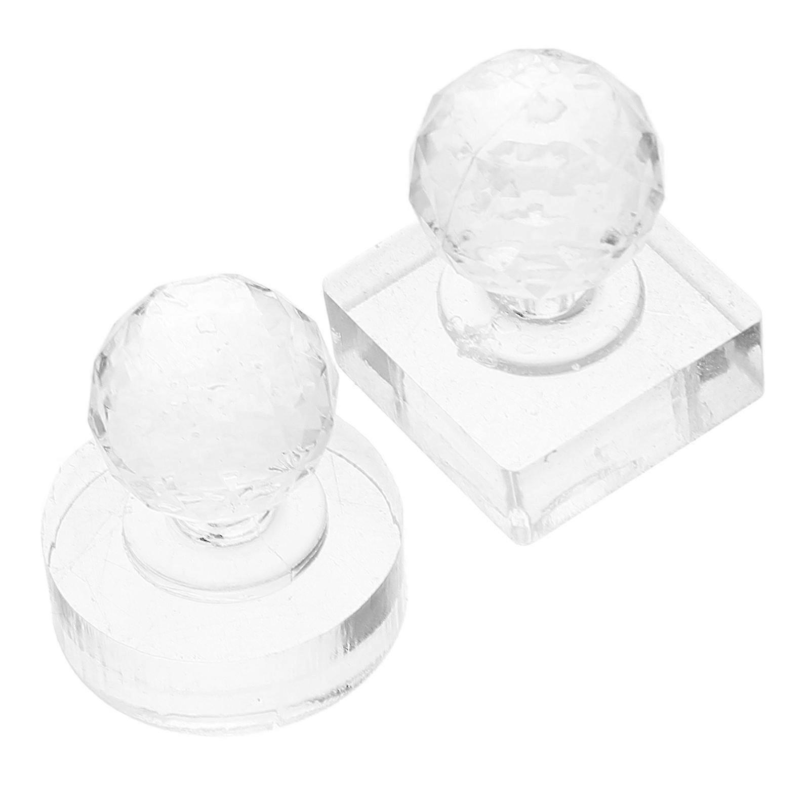 Transparent Eyeshadow Pressing Tool for Makeup 2Pcs Square and Round Mold