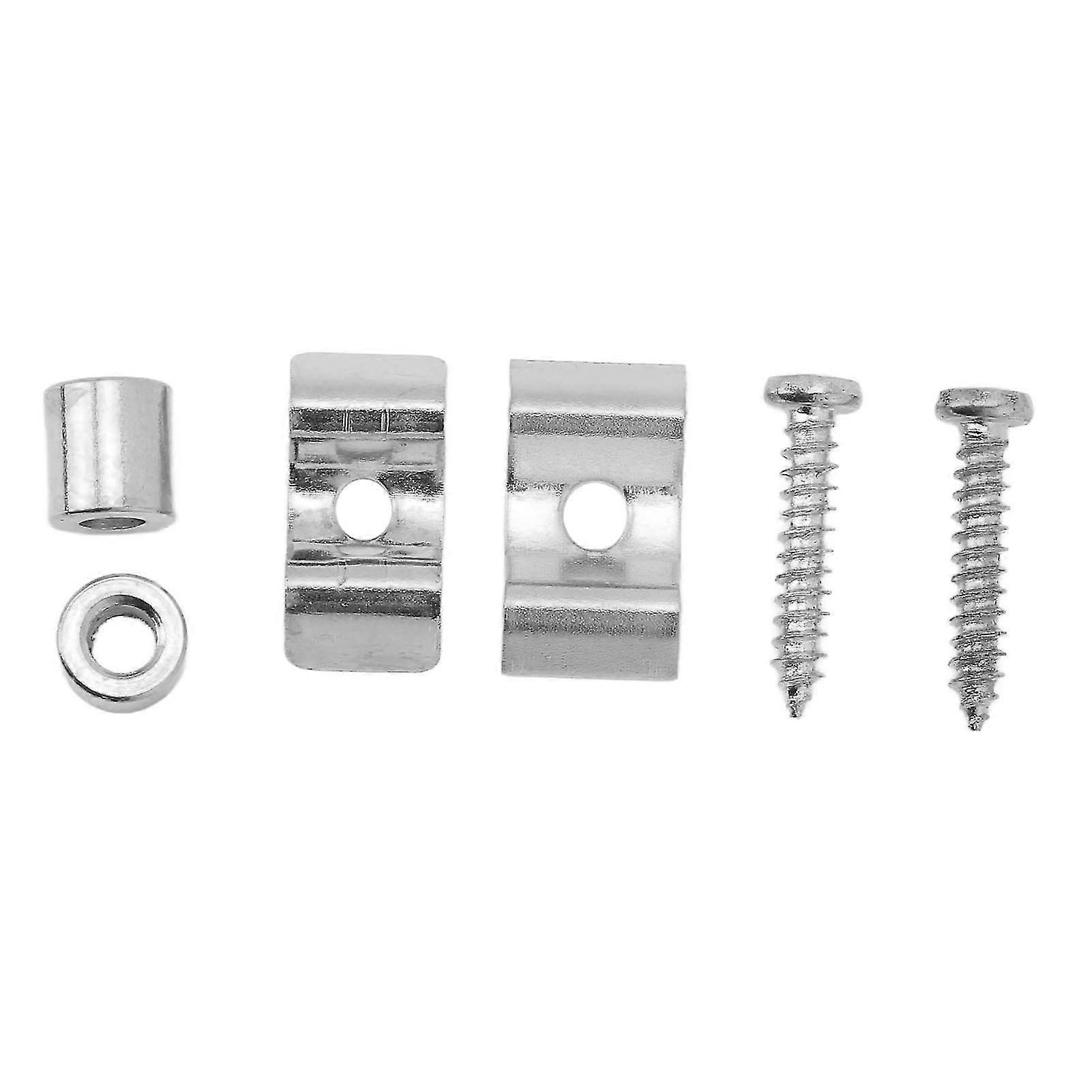 2PCS Guitar String Retainer Iron Compact Burr Free Guitar String Retainer Guide compatible with Replacement Silver