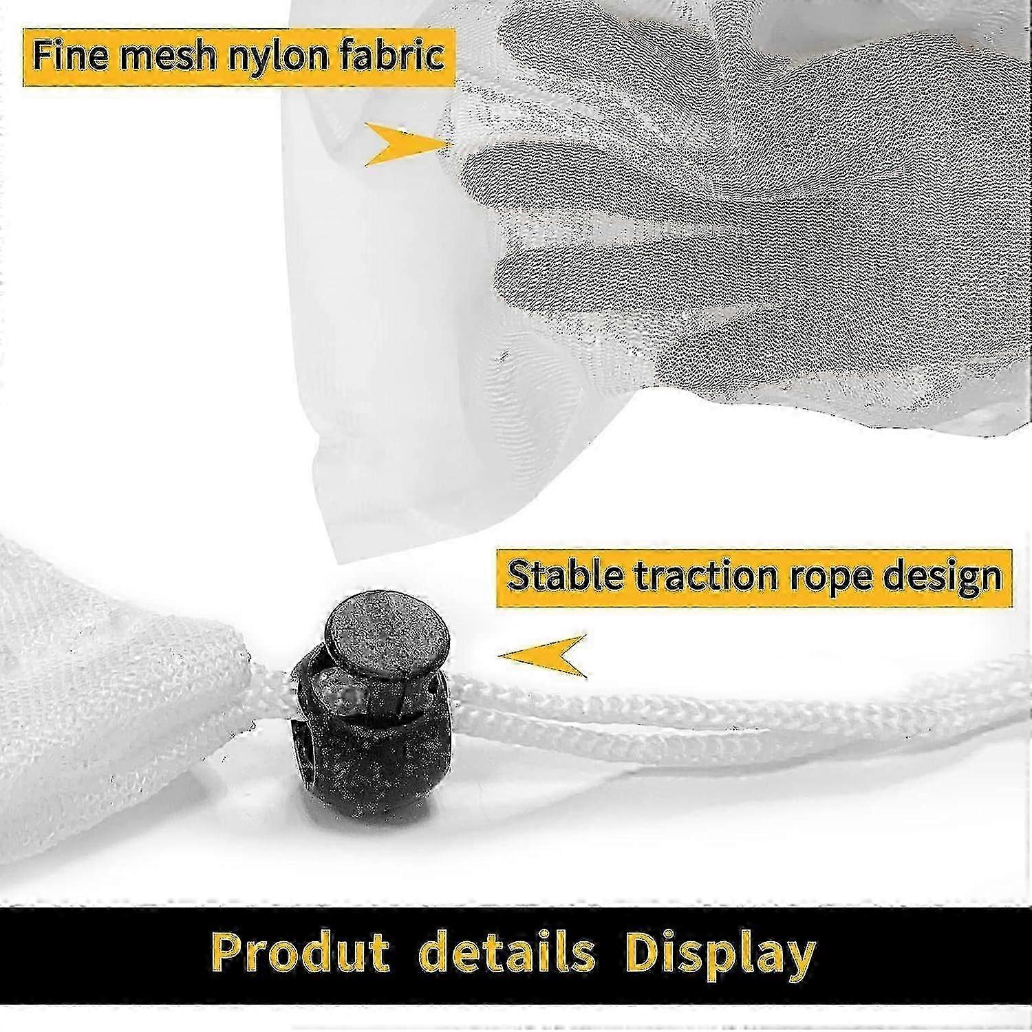 4 Fine Mesh Pool Vacuum Bags with Drawstring & Lock - Filter Debris & Sheets