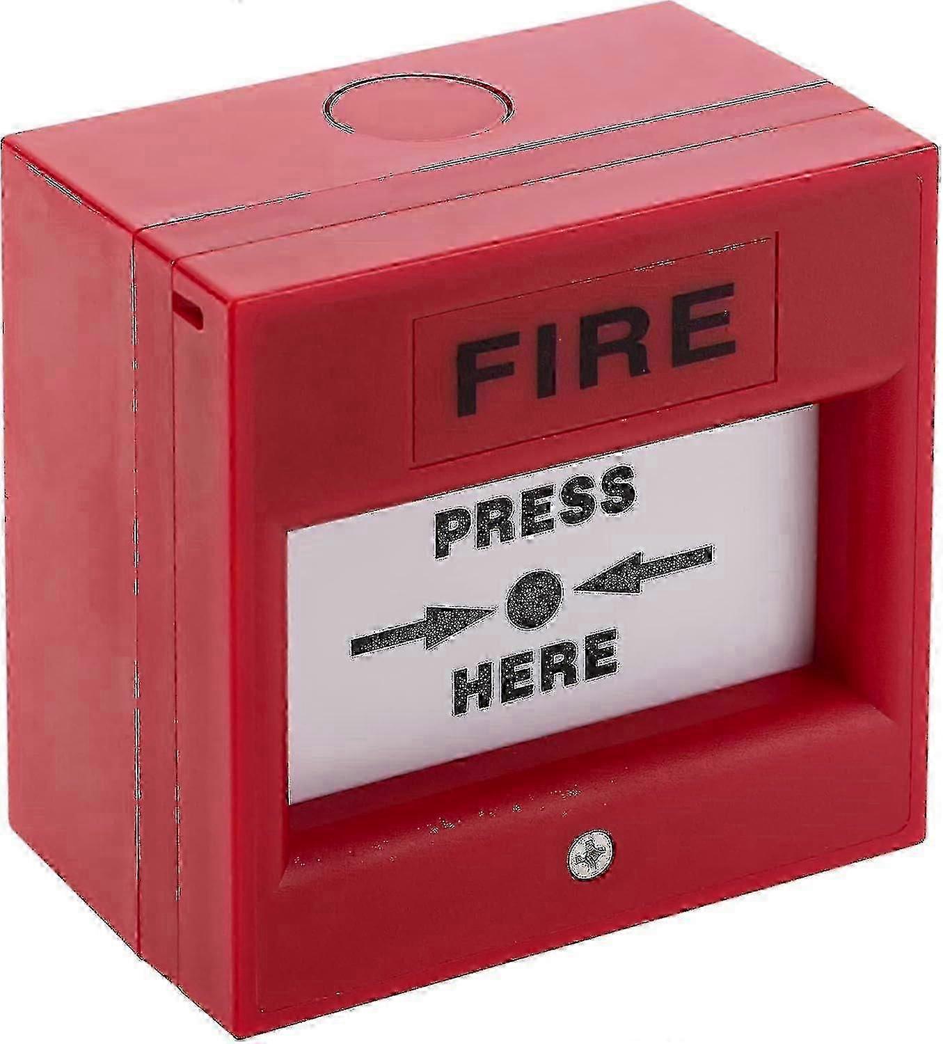 Emergency manual button for fire alarms with LED light