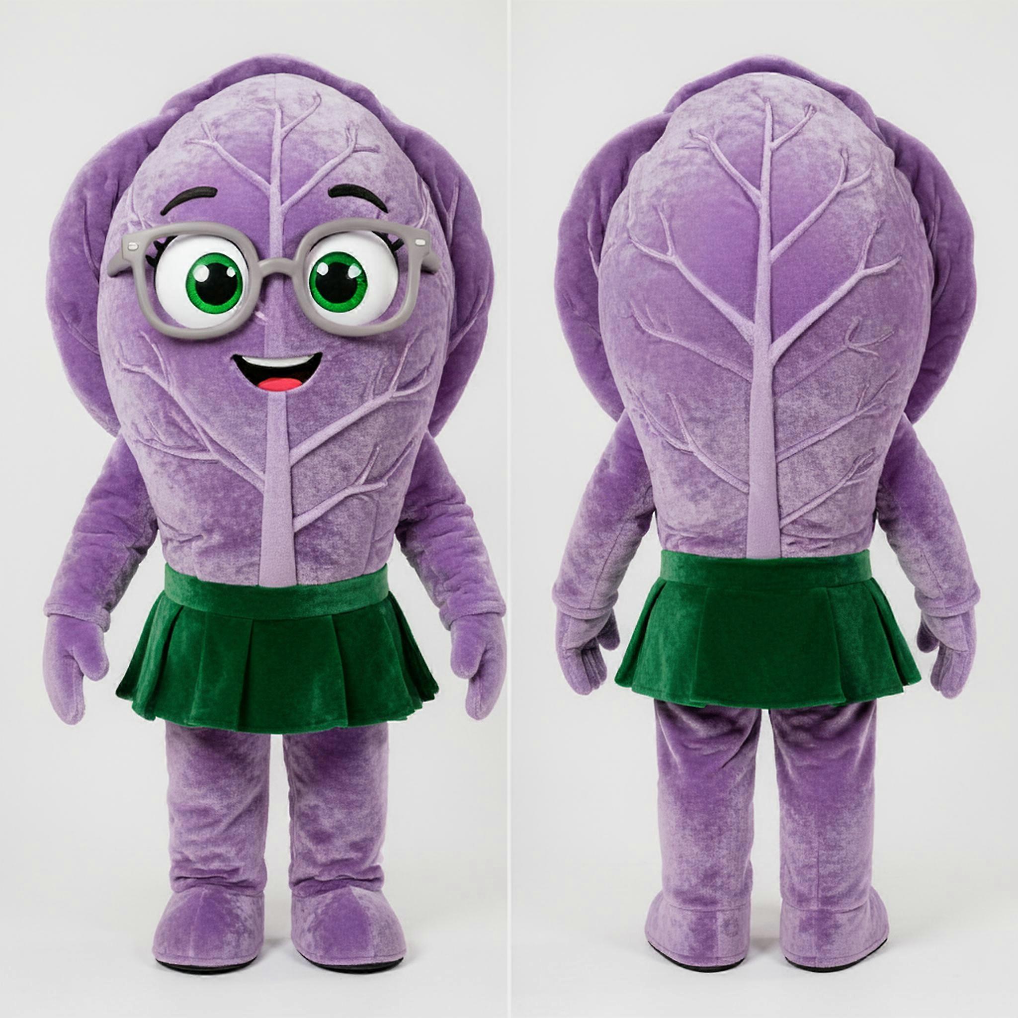 MASTICOT Lavender Velvety Cabbage Leaf Mascot