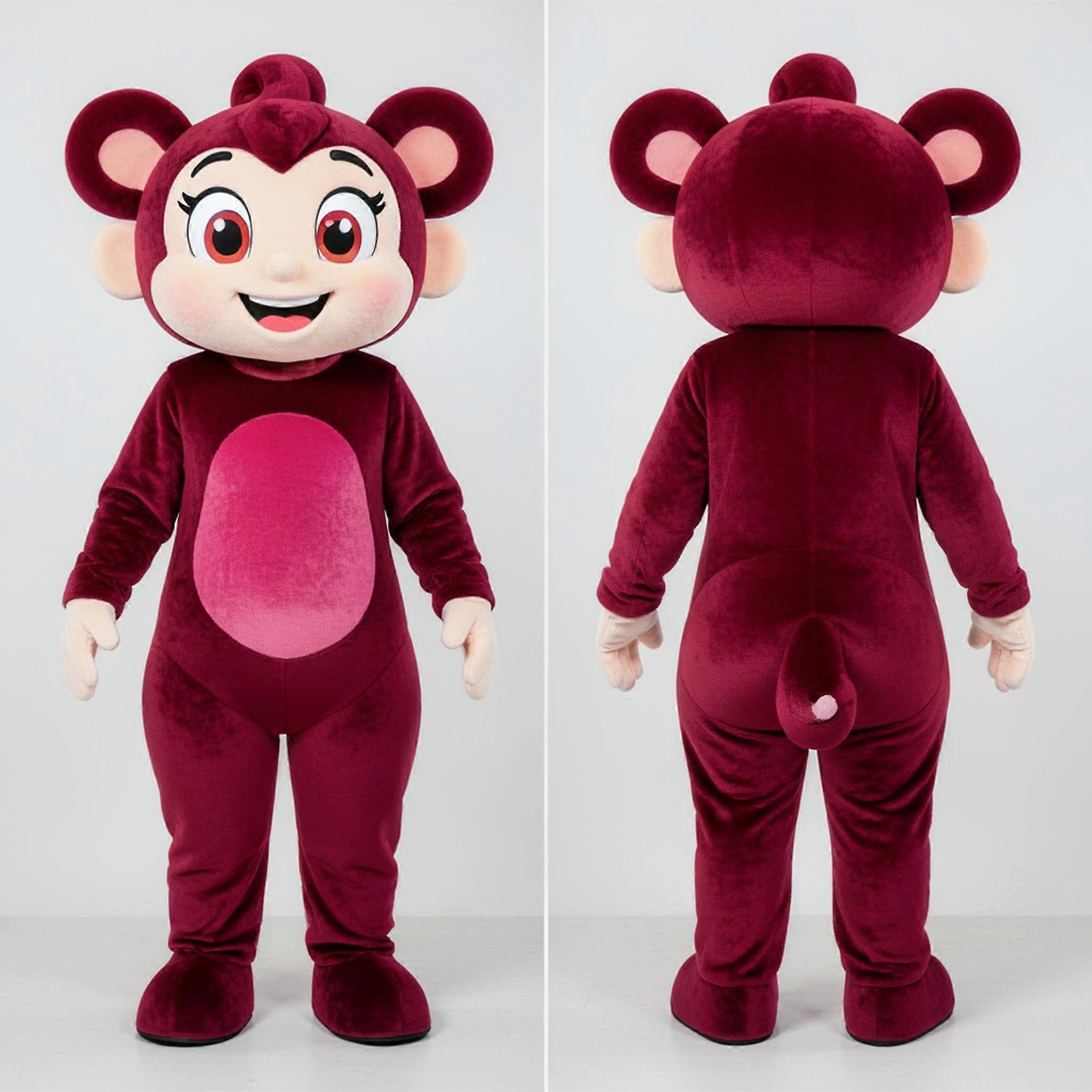MASTICOT Maroon Flexible Limbed Contortionist Mascot