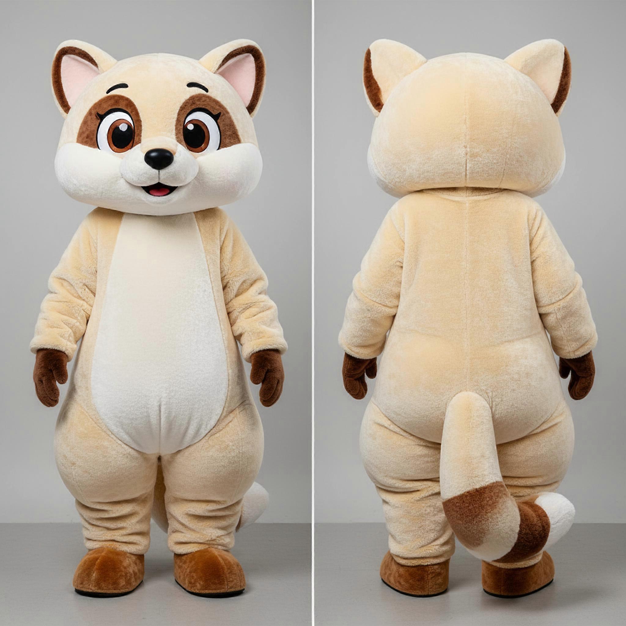 MASTICOT Cream Velvety Marten Mascot