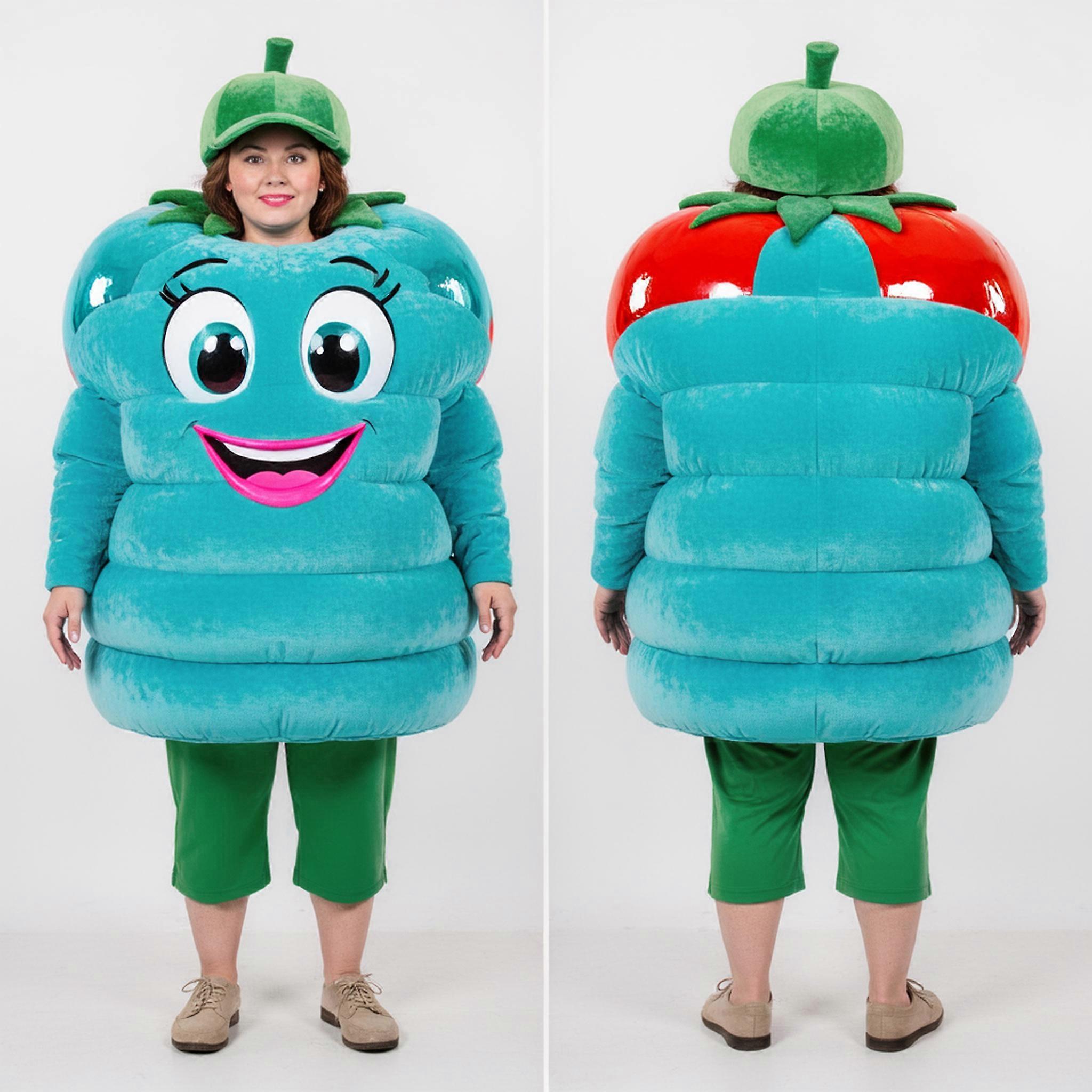 MASTICOT Cyan Plump Tomato Mascot