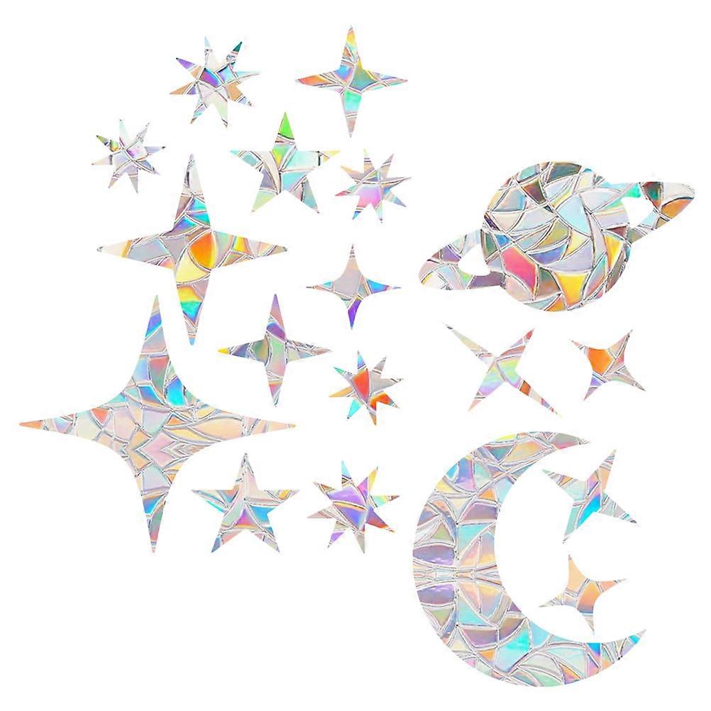 Silver PVC Prism Window Cling Collision Sun 1 Sheet
