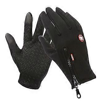 Outdoor Cycling Mountaineering Gloves Fitness Sports Waterproof Windproof Long Finger Plus Velvet Warm Autumn And Winter