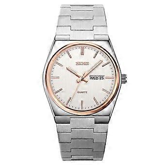 Men's Quartz Watch, 30M Water Resistant, Stainless Steel Bracelet, Hardened Glass, Date Week Display, 40mm Case, Model 9288