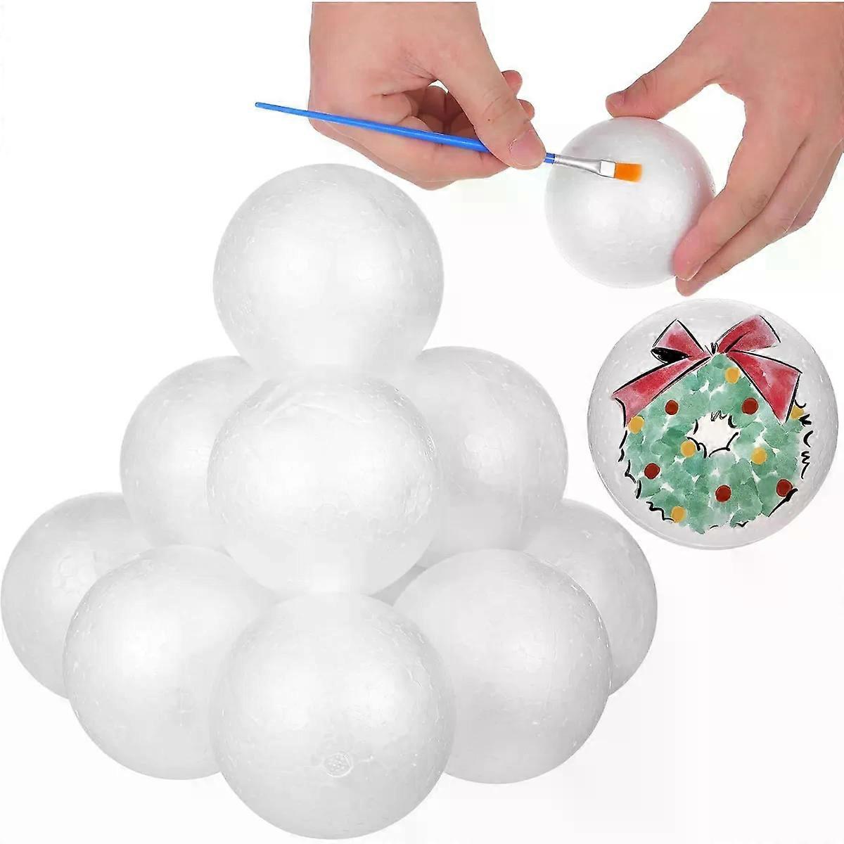 15Pcs White Foam Polystyrene Balls for DIY Craft Projects