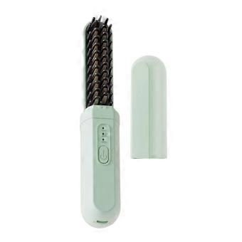 Cordless Hair Straightener Brush, Portable Heated Styling Brush for Daily Styling, Fast Heating, Travel-Friendly, Black 