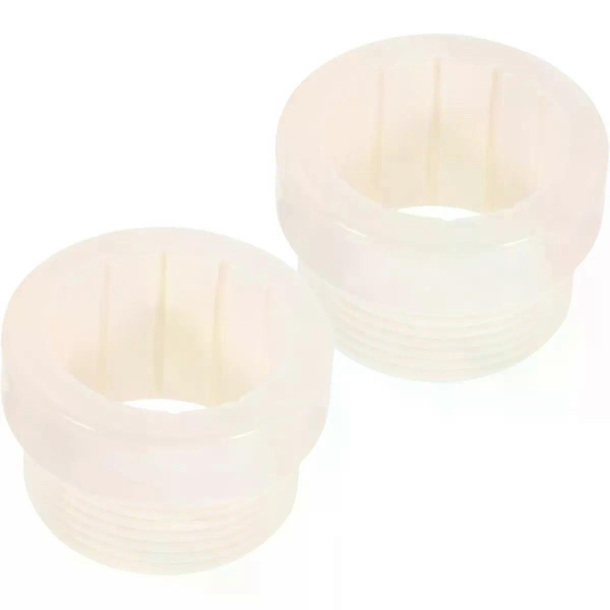Pool Umbrella Stabilizer Adapter Plastic 2pcs White for Deck