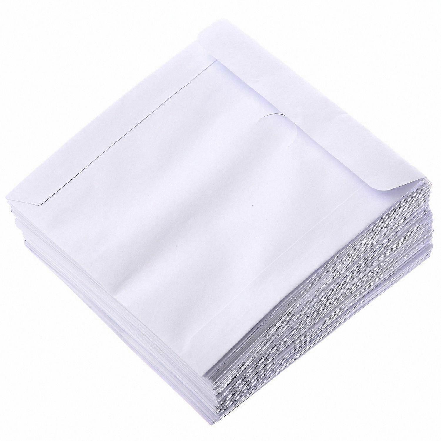 Securely Store CDs - 100 Pcs CD Storage Sleeves with Clear Window & Protective Flap