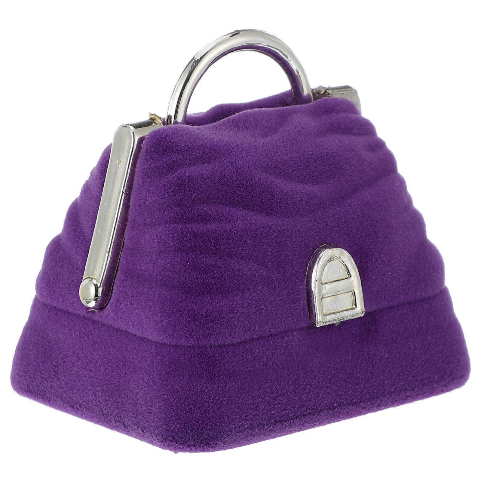Handbag Ring Case for Proposal 1Pcs Purple Flannel Gift Box