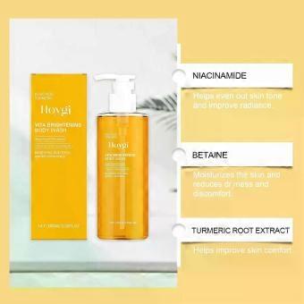 Bodywash met kojiczuur en kurkuma voor een stralende huid | Milde douchegel voor een ongelijkmatige huid | Niacinamide, vitamine C, AHA/BHA | Diep reinigende, hydraterende formule