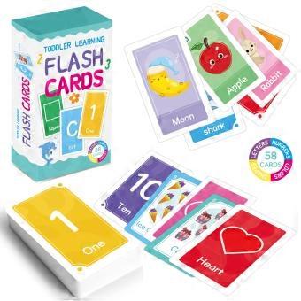 Flash Cards for Toddlers Alphabet Numbers Colors Shapes Durable Rounded Edges Early Education Set