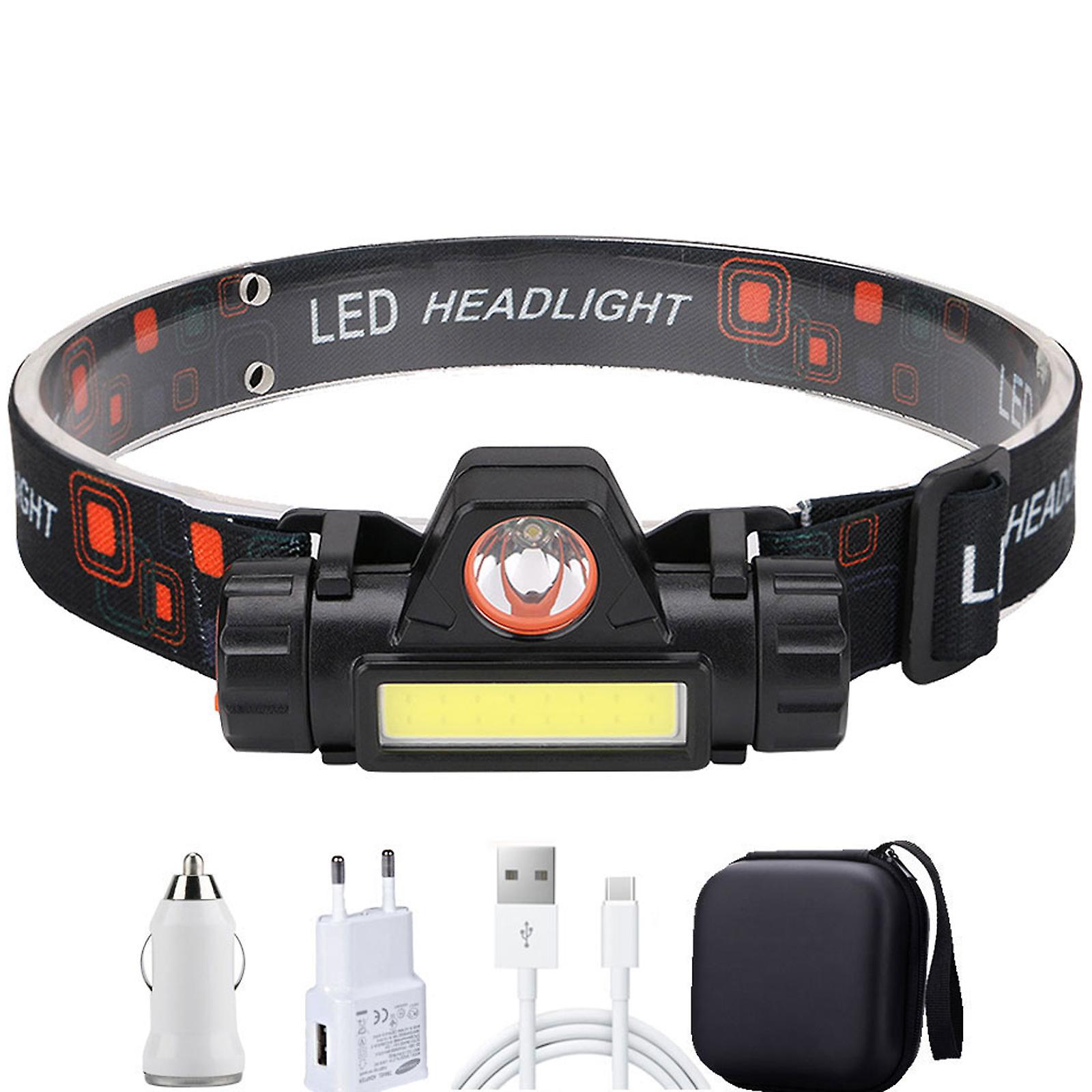 USB Rechargeable Headlamp LED Headlamp Flashlight IP65 Waterproof for Cycling for Hiking for Running for Camping　並行輸入品 Powerful Headlamp USB Rechargeable 6 Modes Camping Headlamp 1000