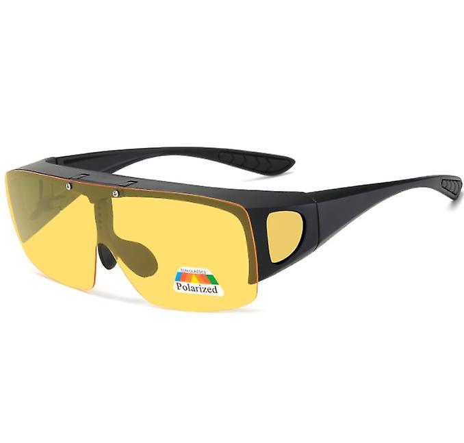Men's And Women's Polarized One-piece Flip-up Sunglasses Double-set Color-changing Glasses