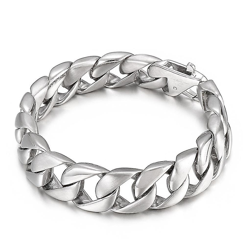 Bracelet en acier titane de style punk avec boucle