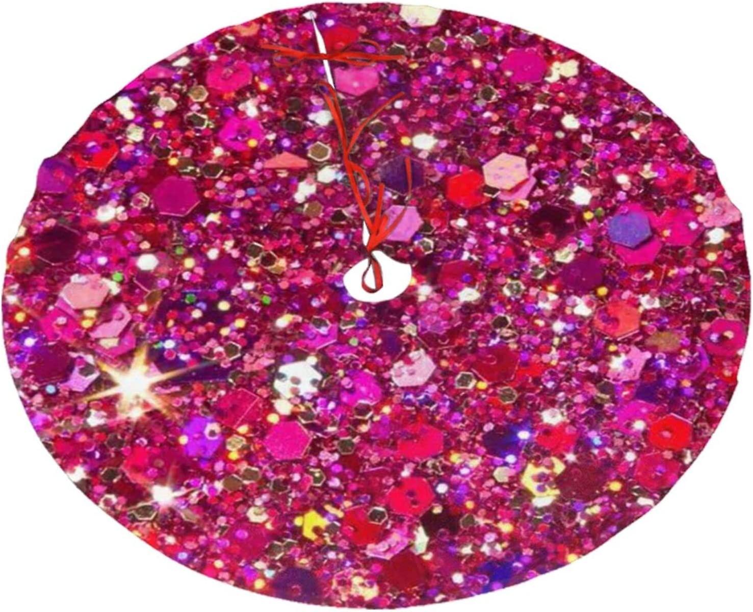 Christmas Tree Skirt Glitter pattern Christmas Decoration Plush Tree Skirt